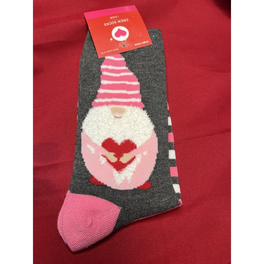 Women's Novelty Socks Gnome Valentine